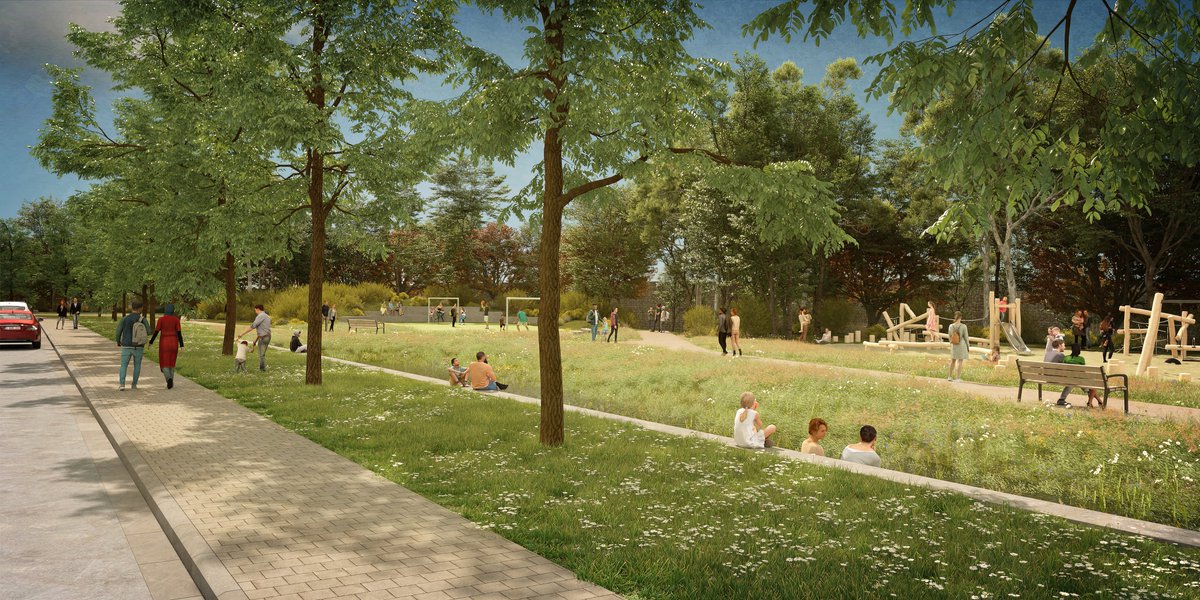 Het voorontwerp van het centrumdeel #Ringpark #DeGroeneVesten brengt alle pluspunten voor buurtbewoners en fietsers heel mooi in beeld. Lees meer: metkennisvanzaken.be/2024/06/17/voo…