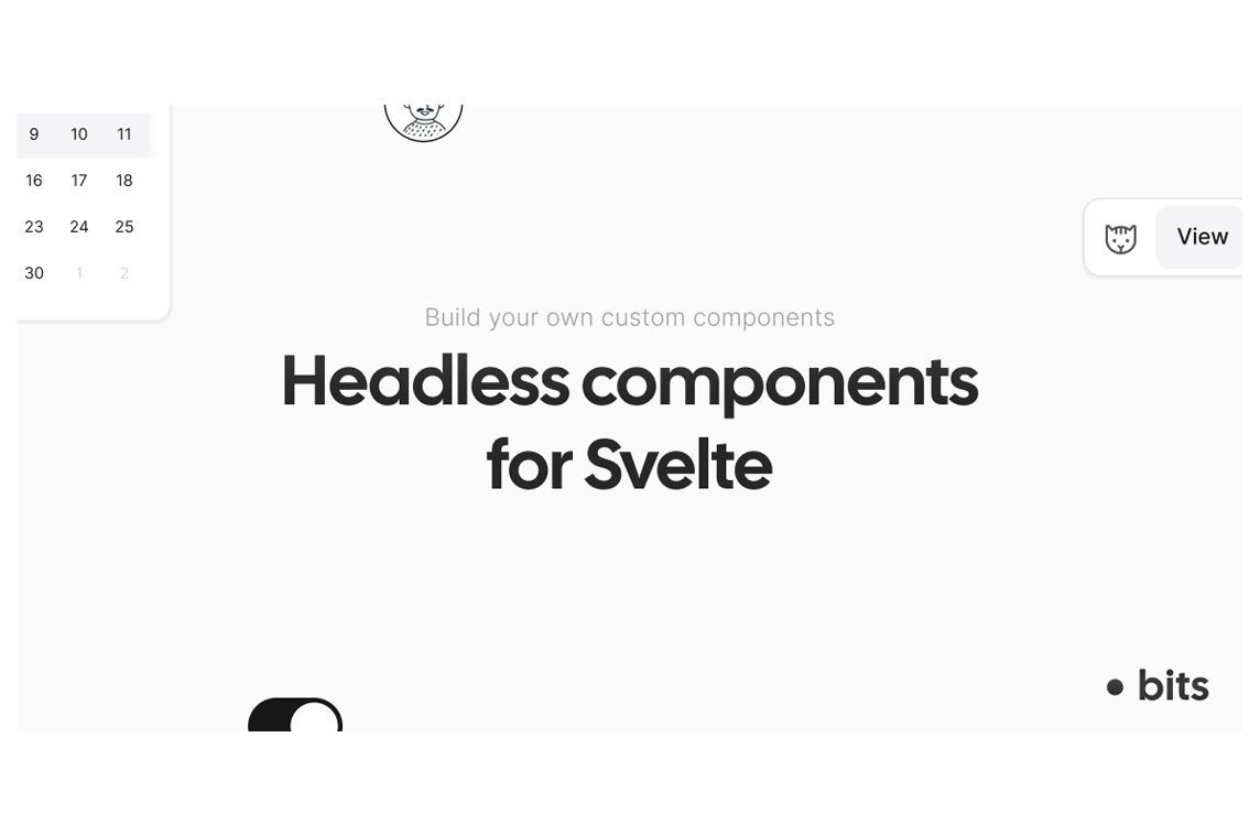 Bits UI is a collection of headless component primitives that help you to build your own custom components #madewithsvelte 📦️ - madewithsvelte.com/bits-ui