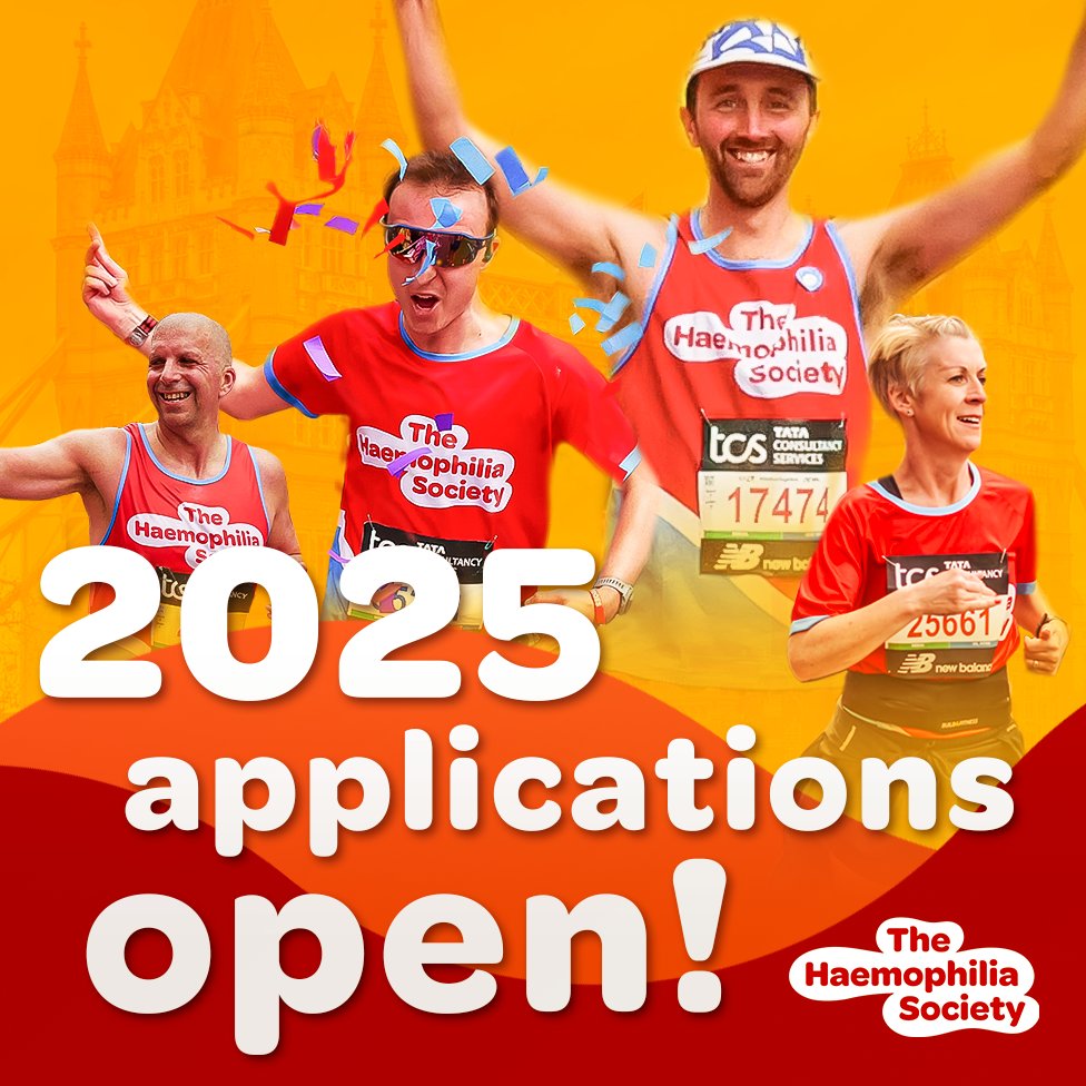 HaemoSocUK's tweet photo. 👟Be part of one of the most famous running events in the world!👟
Applications are open for our charity places for the 2025 London Marathon. Get yours in today for a chance to be part of #TeamTHS next year.
https://t.co/GbypkTIClx https://t.co/oL8T48Znph