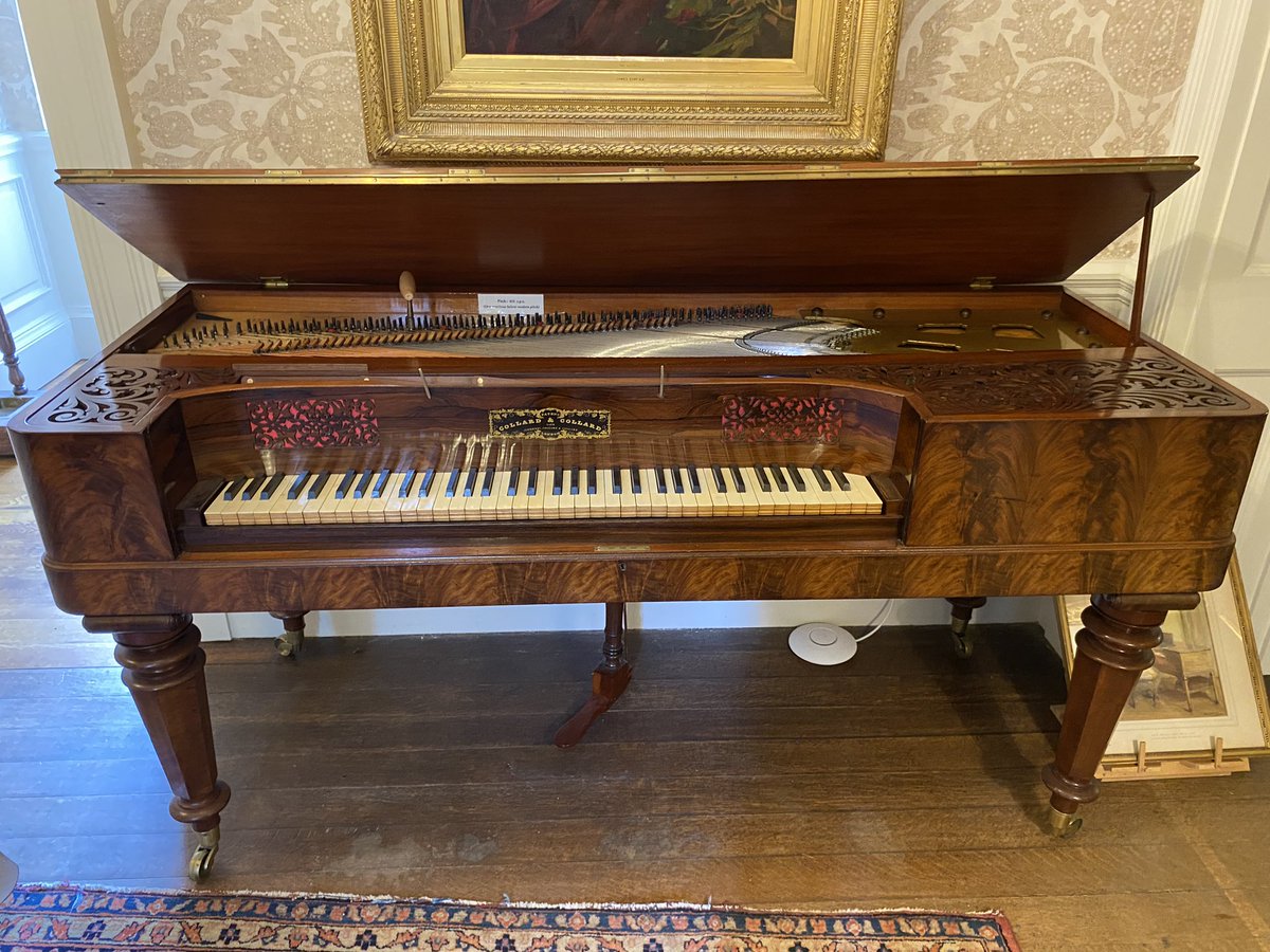 It’s early keyboard tuning day today. A ‘70s reproduction of a C17 Italian harpsichord &amp; a fully restored Collard &amp; Collard 1840 square piano that was bought new in Manchester by the family that still own it.
