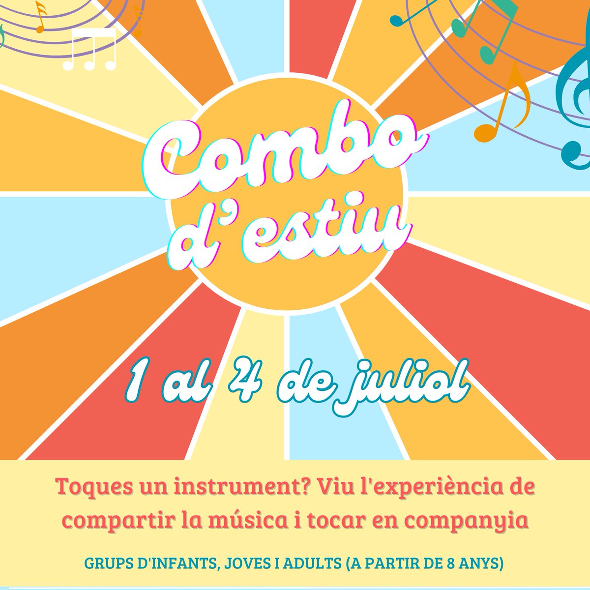 Ja tenim els tallers d’estiu molt a prop, obrim grups per a infants, joves i adults (a partir de 8 anys). Sou a temps d'inscriure's! emelfaristol.gwido.cat/inscripcio_ciu…  <a href="/RodadeTer/">Ajuntament de Roda de Ter</a> <a href="/ajesquirol/">Ajuntament Esquirol</a> #comboestiu #tallerestiu #escolademusica