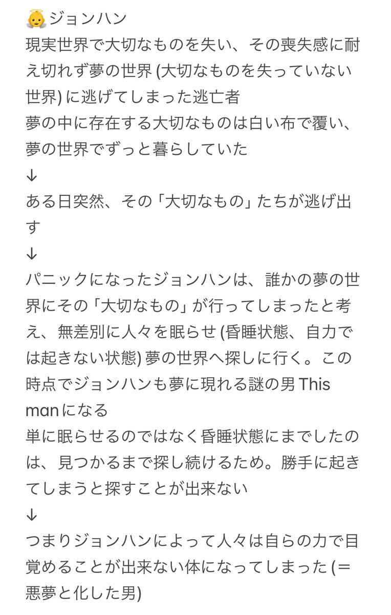 sound_of_sc_jh's tweet photo. 【This Man考察してみた】
ティザーのこの文を基に考えてみたよ

THIS IS THE STORY OF A MAN WHO TURNS INTO A NIGHTMARE, AND ANOTHER MAN WHO LIVES IN FEAR OF BEING FORGOTTEN.

これは悪夢と化した男と、忘れ去られることを恐れて生きる男の物語です。

 #Thisman 
#JxW #정한X원우 https://t.co/FqeteFAELO