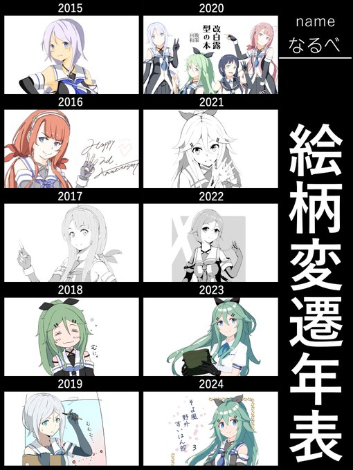 絵柄とはいったい…うごごごご!
昔の絵を見るとあ゛ーってなるねあ゛ー
それでも曲がりなりに10年以上描いてんだなぁって感慨深い…! 