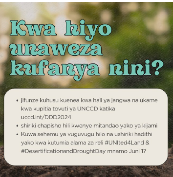Stand4herlandtz (@stand4herlandtz) on Twitter photo Leo ni <a href="/UNCCD/">UN Land and Drought</a> Siku yakupambana na kuenea kwa hali ya jangwa na Ukame!
Takwimu zinaonyesha 40% ya eneo lote la ardhi ulimwenguni tayari linachukuliwa kuwa limeharibiwa, hivyo kupelekea mustakabali wa ardhi yetu kuwa hatarini ‼
Siku hii tuungane kwa ajili kulinda ya ardhi #S4HL Leo ni <a href="/UNCCD/">UN Land and Drought</a> Siku yakupambana na kuenea kwa hali ya jangwa na Ukame!
Takwimu zinaonyesha 40% ya eneo lote la ardhi ulimwenguni tayari linachukuliwa kuwa limeharibiwa, hivyo kupelekea mustakabali wa ardhi yetu kuwa hatarini ‼
Siku hii tuungane kwa ajili kulinda ya ardhi #S4HL