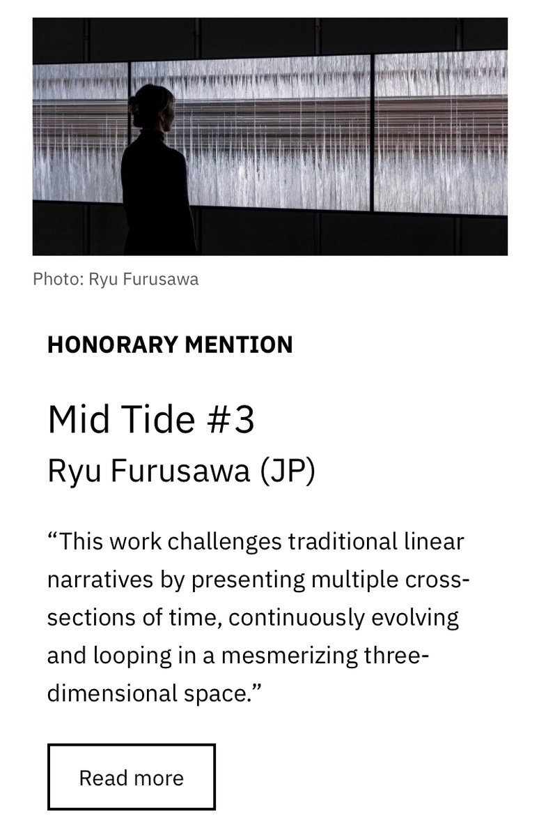 Mid Tide #3 がPrix Ars Electronica 2024、New Animation Art部門、Honorary Mentionを受賞しました！とても嬉しいです。
ars.electronica.art/prix/en/winner…