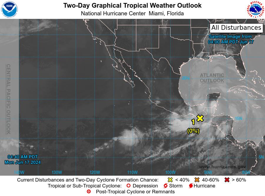 LimWeather's tweet photo. D35 EPAC #HurricaneSeason2024 8am EDT
#Invest90E off #Guatemala,forecast to move ESE towards #ElSalvador has 0% in 2/7 days to become a TC and will not develop, but will still bring life threatening #Flooding rains/#Mudslides
#Tropicswx #wxtwitter #HurricaneSeason #wxx #EP90 #90E https://t.co/BLX3EophK1