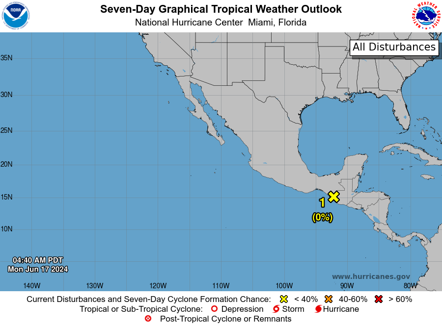 LimWeather's tweet photo. D35 EPAC #HurricaneSeason2024 8am EDT
#Invest90E off #Guatemala,forecast to move ESE towards #ElSalvador has 0% in 2/7 days to become a TC and will not develop, but will still bring life threatening #Flooding rains/#Mudslides
#Tropicswx #wxtwitter #HurricaneSeason #wxx #EP90 #90E https://t.co/BLX3EophK1