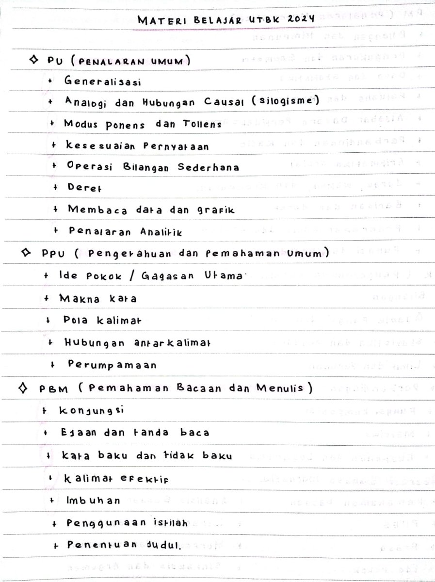 beadoebe's tweet photo. aku mau sharing catatan ku buat temen-temen akt. 25 dst. yang mau mulai curi start belajar UTBK, ini ada beberapa rangkuman materi semua subtest yang sering keluar di soal UTBK https://t.co/eAIuuPLhQM
