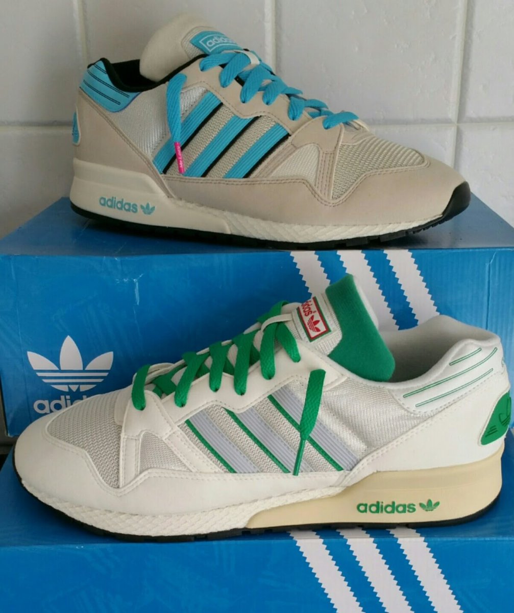 DeadstockDixon's tweet photo. \\\ Happy Monday ///
The #ZX710 was the last Original ZX I managed to pick up in 1992. Asked the shop owner if he had any old blue boxes in the back... He brought out two blue boxes! a pair of Torsion Lendl and a pair of OG 710s ( £35 ) They did a decent job on the Retro Tho! https://t.co/lz5zc1Oo6q
