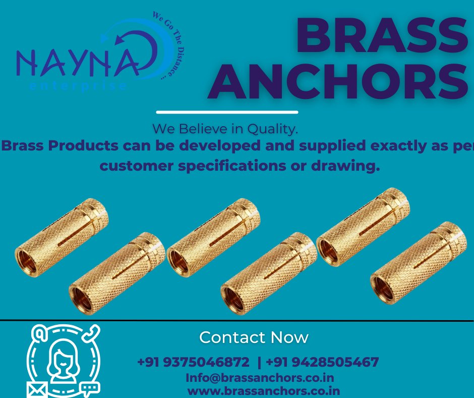 Manufacturer and supplier Nayna Enterprise. We produce bolts, nuts, washers, and other fastener products in our own plant in India. Contact me with questions. +91-9375046872| 9428505467  info@brassanchors.co.in
brassanchors.co.in
#brassanchors #brassinserts #brassnuts