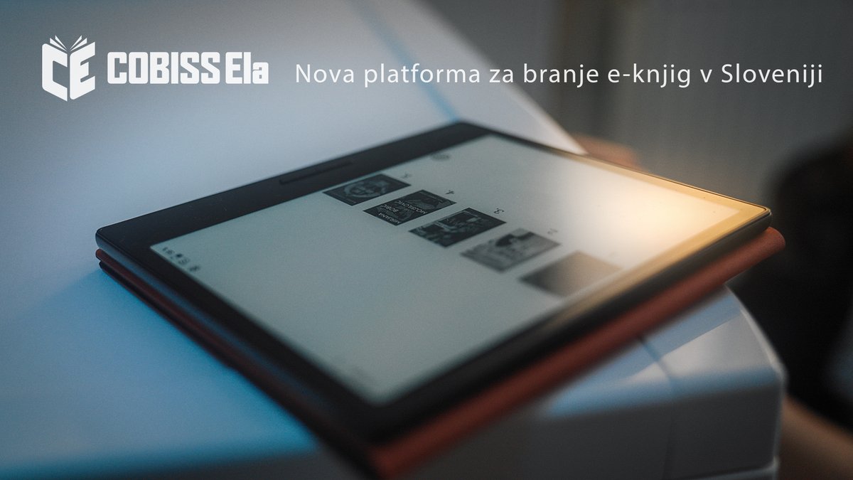🚀📚 Nova platforma COBISS Ela je tu! 🎉
Zdaj si lahko člani slovenskih splošnih knjižnic BREZPLAČNO izposodite e-knjige kar iz domačega naslanjača. Na voljo že 2000 naslovov! 📖✨
Več info na naši spletni strani!  tinyurl.com/2w8j2bve #COBISSEla