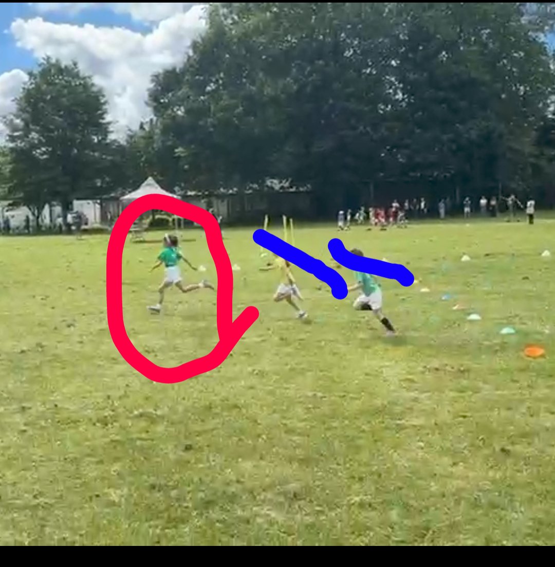 DrPamSpurr's tweet image. Eldest granddaughter (7 &amp;amp; 1/2) easily won the sprint today at sports day 🎉 

She's very sporty &amp;amp; I DON'T want her racing boys down the line. #SaveWomensSports #FairPlayForWomen #GirlsMatter 
(coming up to the finish line &amp;amp; then over it ⬇️)