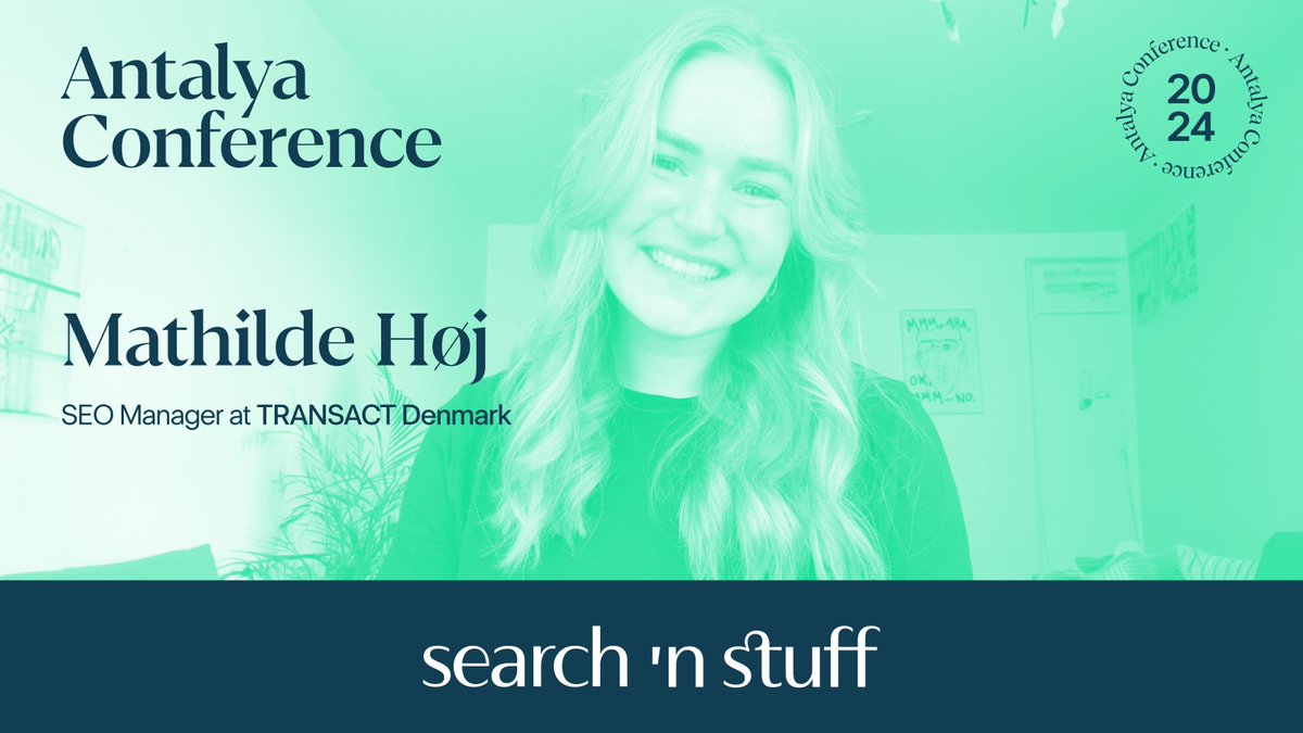🎉 We are excited to announce that Mathilde Høj (<a href="/mathoej/">Mathilde Høj</a>), SEO Manager at TRANSACT Denmark, will be speaking at the Search'n Stuff Antalya Conference 2024 on October 11-12!

Join us to explore the TikTok SEO strategies with Mathilde: searchnstuff.co.uk/search-and-stu…

#SEO #TikTokSEO
