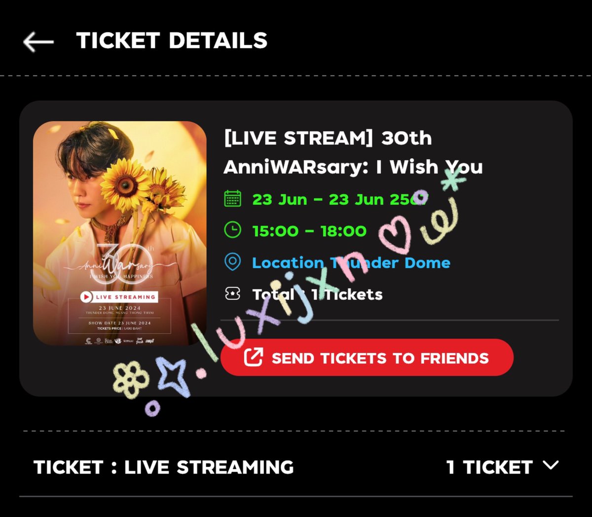 !!แจกบัตรไลฟ์!!

แจกบัตรไลฟ์ วันที่23 (ดูได้เฉพาะไลฟ์)
แจก1ใบค้าบ กติกาง่ายๆเลย แค่รีอย่างเดียวค่ะ
**ขอสงวนให้เฉพาะฟคywpbนะคะ**

สุ่มวันที่19ค่ำๆค่ะ ใครได้ไปแล้วขออย่างเดียวอย่าขโมยบัตรเรานะ😅 รีไว้ได้เลยนะค้าบ

#30thAnniWARsary