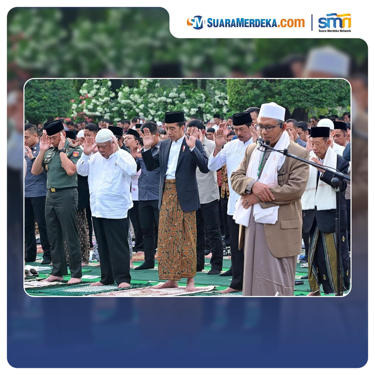 suaramerdeka's tweet photo. Presiden Jokowi melakukan solat Idul Adha di Simpang Lima Semarang, Senin, 17 Juni 2024.

https://t.co/3Wj2Wrrlb2

#suaramerdeka #suaramerdekacom #promedia #presidenjokowi #jokowi #solatiduladha #simpanglima #semarang #simpanglimasemarang https://t.co/bRiwCkmLhm