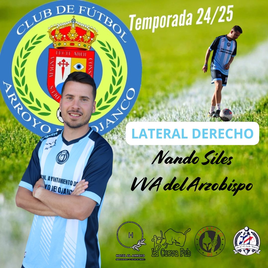cf_arroyo's tweet photo. ¡¡¡ Renovación !!!  Temporada 24/25
Fernando Siles Román más conocido como “Nando” Jugador de amplio recorrido que se adapta perfectamente tanto al lateral derecho como al extremo derecho. Gran golpeo de balón y buen físico. Gracias por confiar . Suerte en esta campaña.💙🤍💙 https://t.co/XZdpMkdL6U