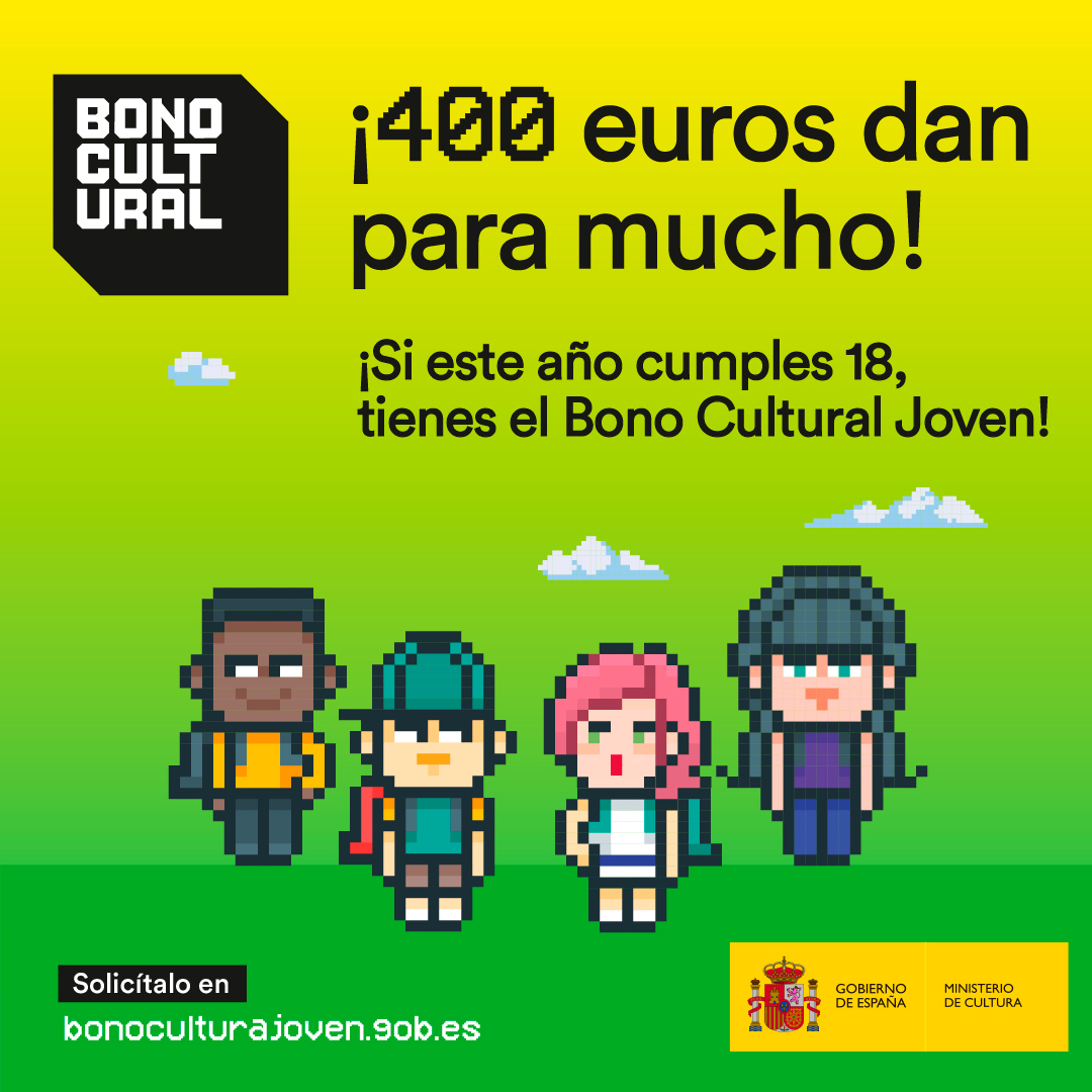 👉Arranca la tercera edición del @BonoCultural Joven.

🎭🎮🎶A partir hoy, los jóvenes nacidos en 2006 pueden solicitar 400€ que podrán destinar a productos, servicios y actividades culturales.

Más información, aquí⬇️ lamoncloa.gob.es/serviciosdepre…