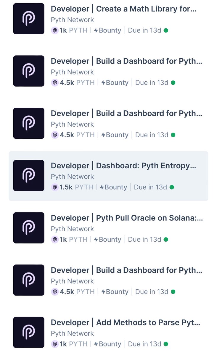Afro_Sol's tweet photo. GM 🇳🇬 devs

@PythNetwork currently has $5k worth of of bounties for developers listed on @SuperteamEarn 

Head over to https://t.co/7iWpdJG7oz to attempt them https://t.co/WscgrXRwVD