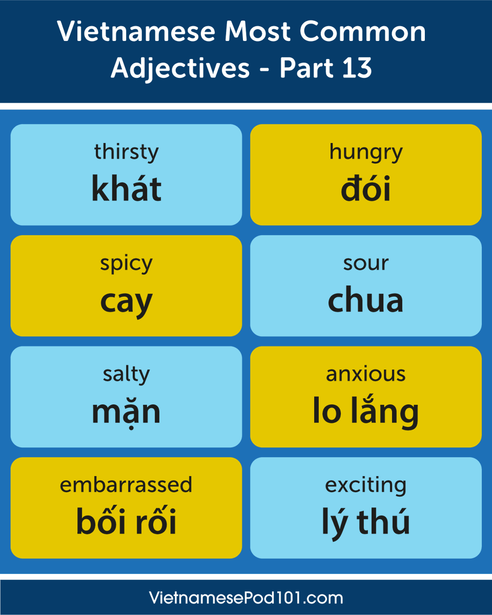 Vietnamese Most Common Adjectives 🗨🙈 PS: Learn Vietnamese with the best FREE online resources, just click here bit.ly/4cjDDyg
