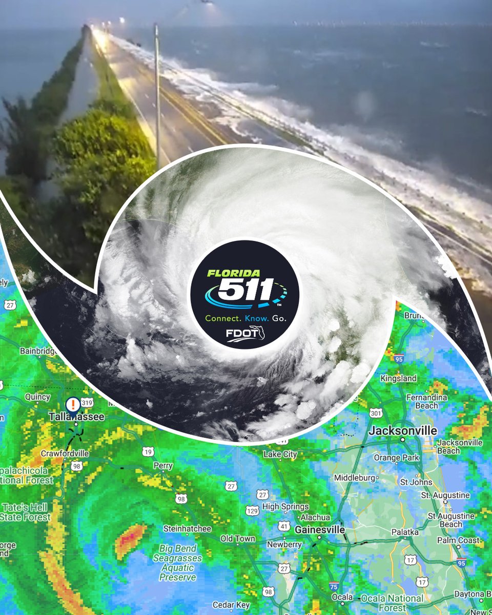 fl511_i75's tweet photo. It’s hurricane season. Be sure to include #FL511 in your hurricane preparedness plan to get the latest weather alerts and road conditions - before and after a storm. #ConnectKnowGo. https://t.co/3N08iLU6rw