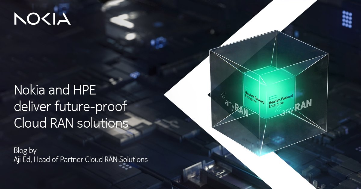 Through strategic #anyRAN partnership with <a href="/HPE/">HPE</a>, we offer pre-integrated Cloud RAN solutions with flexibility to unlock the efficiency advantages of the latest silicon innovations. 

Read more about our joint approach: nokia.ly/3Ru0BdU