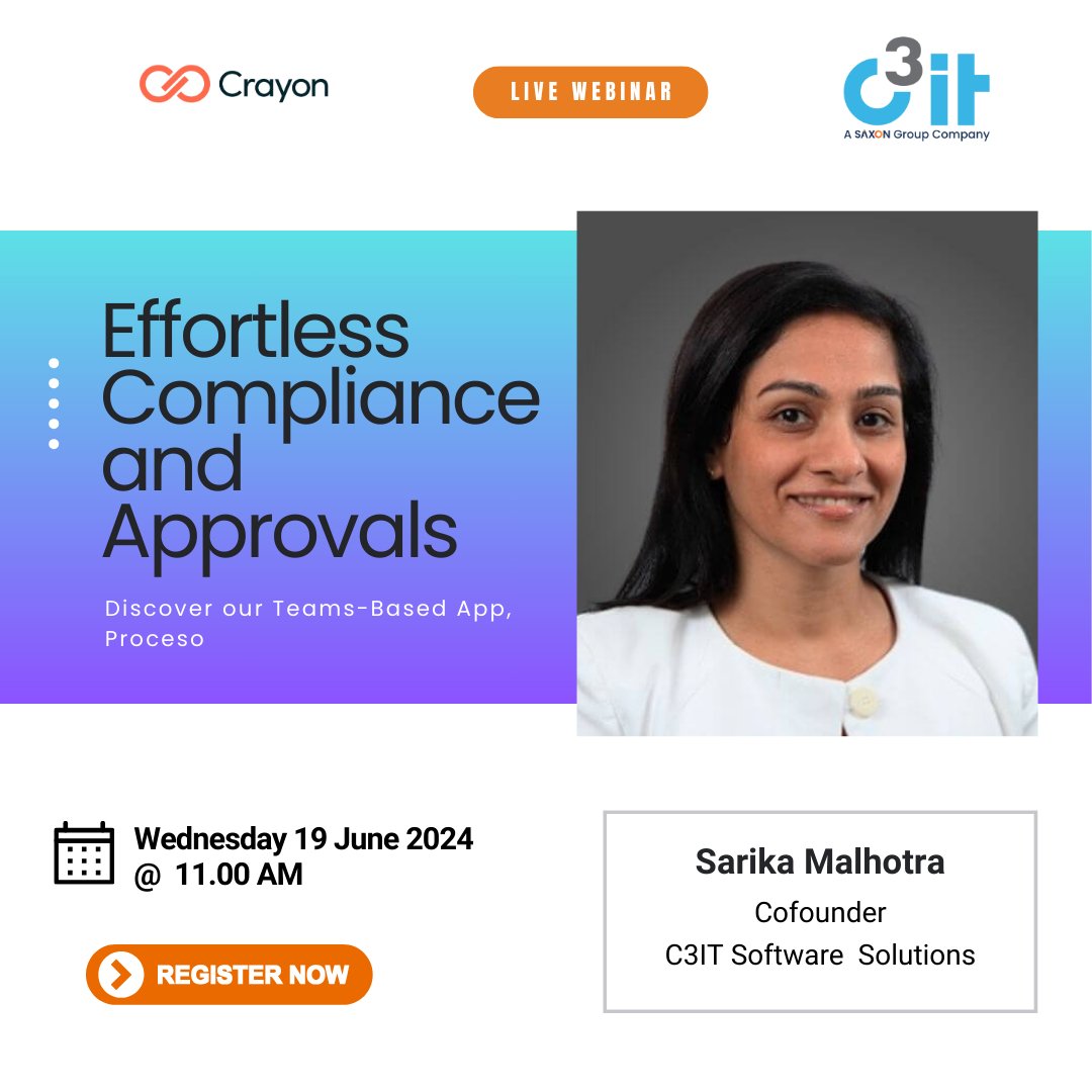 C3IT's tweet image. Don't miss our exclusive #webinar on Wednesday, June 19th, at 11:00 AM, where we will unveil the seamless integration of Proceso, a no-code task automation app, with #MicrosoftTeams, enabling enterprises to #automateworkflows efficiently. Register Now:
events.teams.microsoft.com/event/264ceecc…