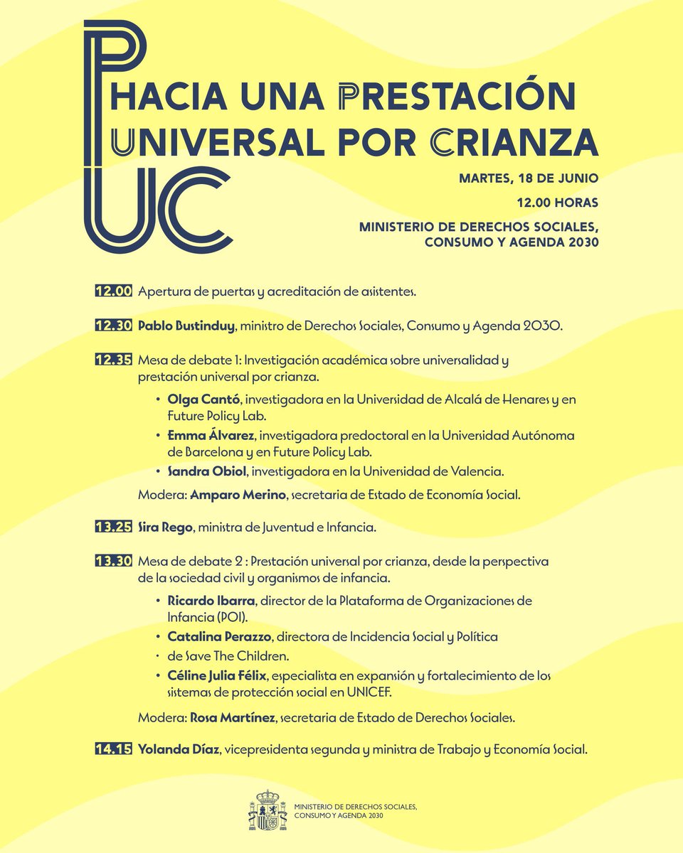 La propuesta de una Prestación Universal por Crianza ha dado lugar a un debate complejo pero esencial sobre el futuro de la protección social en España. Mañana lo abordaremos en una conversación a fondo con voces expertas. 

Puedes inscribirte aquí: bit.ly/3Ru17sl