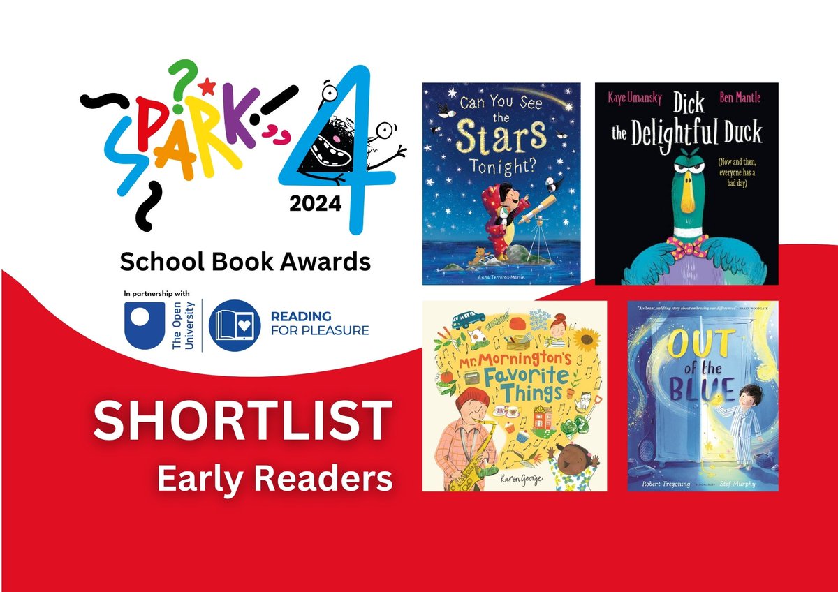 Spark! School Book Awards (@sparkbookaward) on Twitter photo Who are your pupils voting for to win this years Spark! School Book Awards, in the Picture Fiction for Early Readers category?
@anna_terreros <a href="/Scholastic/">Scholastic</a> <a href="/KayeUmansky/">Kaye Umansky</a> @BenMMantle <a href="/karengeorge33/">karen george</a> <a href="/bobtregoning/">Robert Tregoning 🌈</a> <a href="/StefMurphyArt/">Stef Murphy</a> <a href="/DFB_storyhouse/">David Fickling Books</a> <a href="/BloomsburyBooks/">Bloomsbury Books UK</a> <a href="/HachetteKids/">Hachette Children's Group</a> Who are your pupils voting for to win this years Spark! School Book Awards, in the Picture Fiction for Early Readers category?
@anna_terreros <a href="/Scholastic/">Scholastic</a> <a href="/KayeUmansky/">Kaye Umansky</a> @BenMMantle <a href="/karengeorge33/">karen george</a> <a href="/bobtregoning/">Robert Tregoning 🌈</a> <a href="/StefMurphyArt/">Stef Murphy</a> <a href="/DFB_storyhouse/">David Fickling Books</a> <a href="/BloomsburyBooks/">Bloomsbury Books UK</a> <a href="/HachetteKids/">Hachette Children's Group</a>