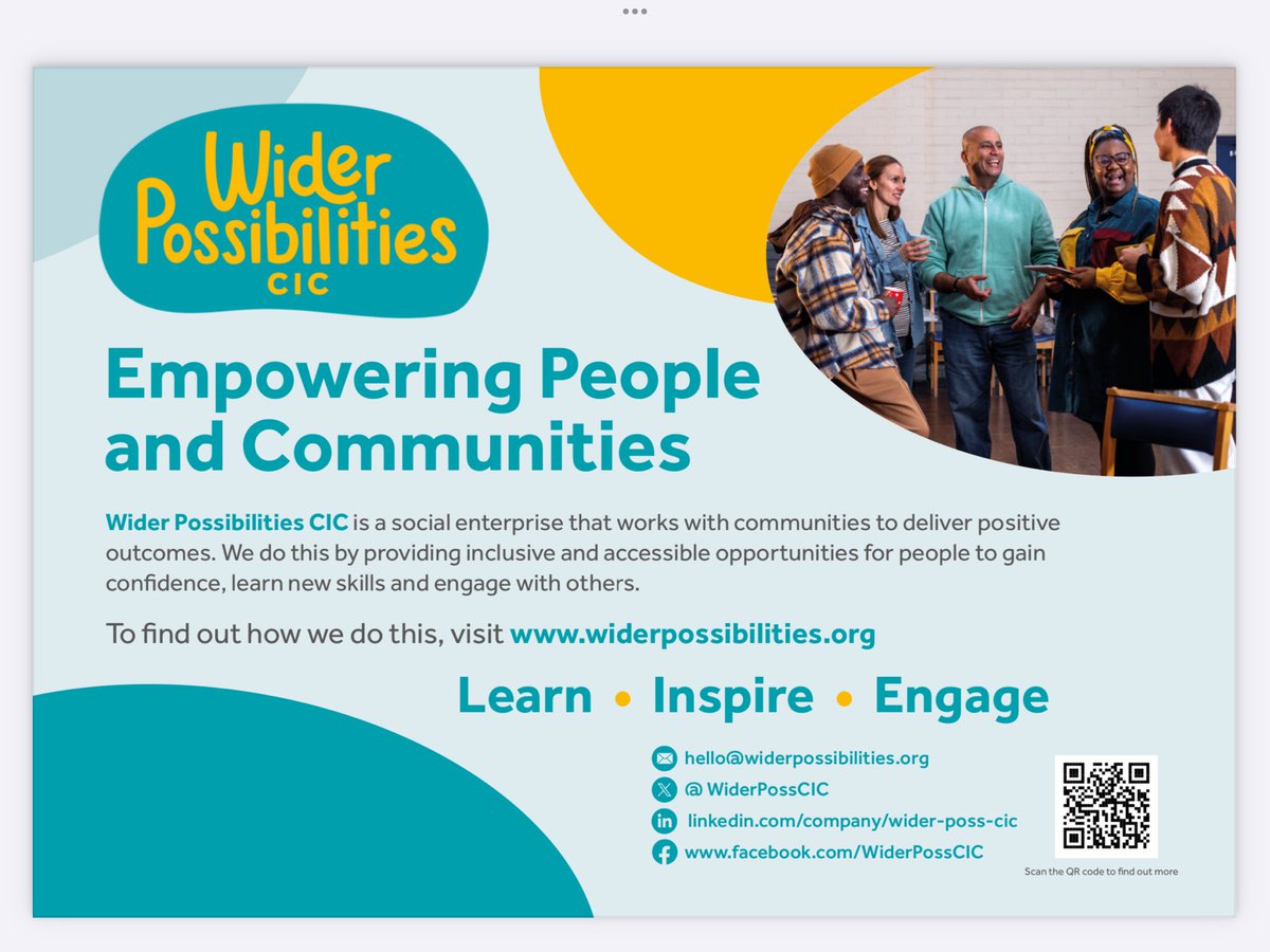 WiderPossCIC's tweet image. We’ve been busy improving our publicity and marketing materials. Thanks to our @WtonVCA SEBF grant. 
Have a look at our new digital flyer. 
We are now also on Facebook and LinkedIn 
Keep checking back, there’s lots more to come!