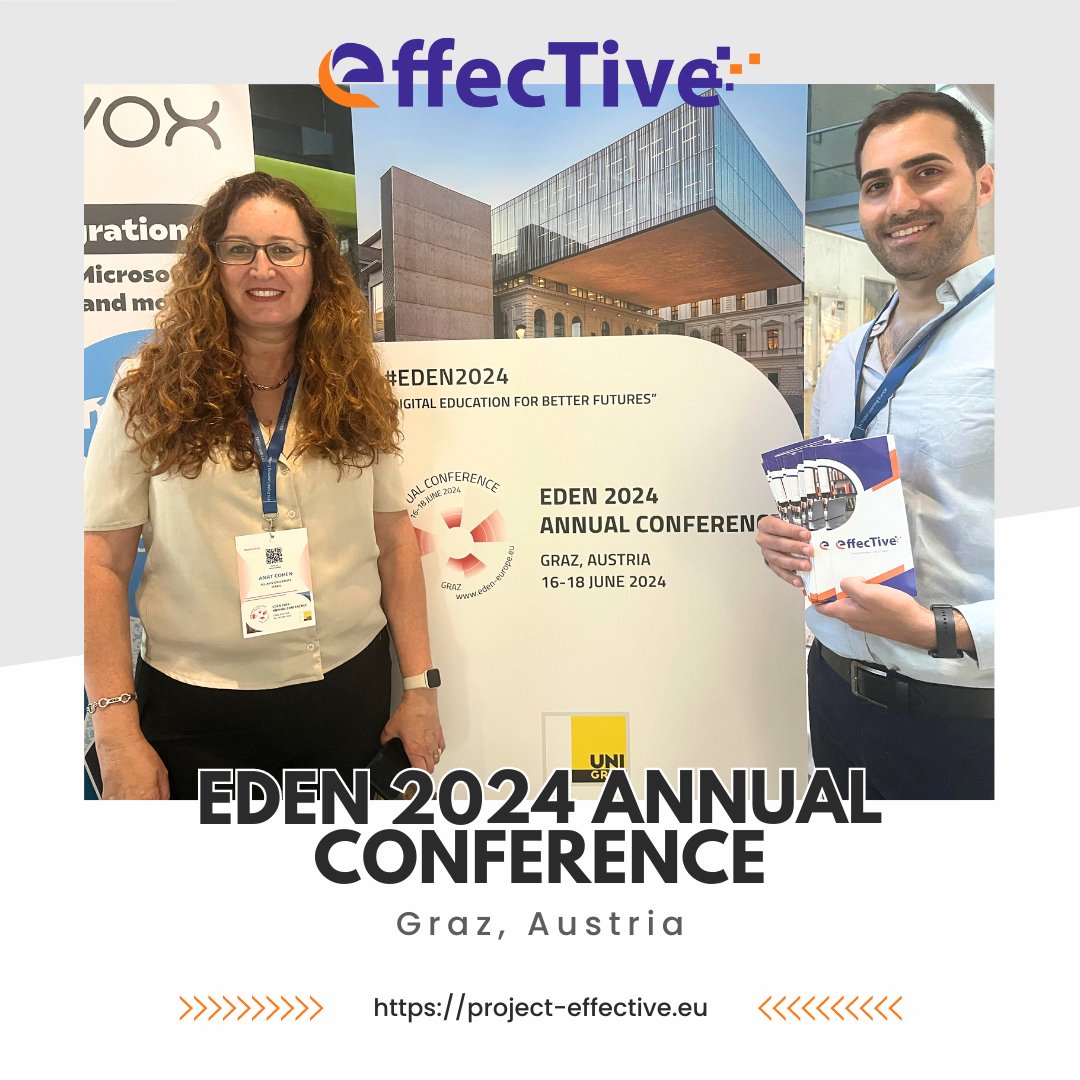 Excited to participate in the EDEN 2024 Annual Conference in Graz starting today.Our partners, Anat and Guy, are here and will be happy to discuss our project and upcoming developments
#project #annual #conference #austria #AI #artificialintelligence #artifical #intelligence