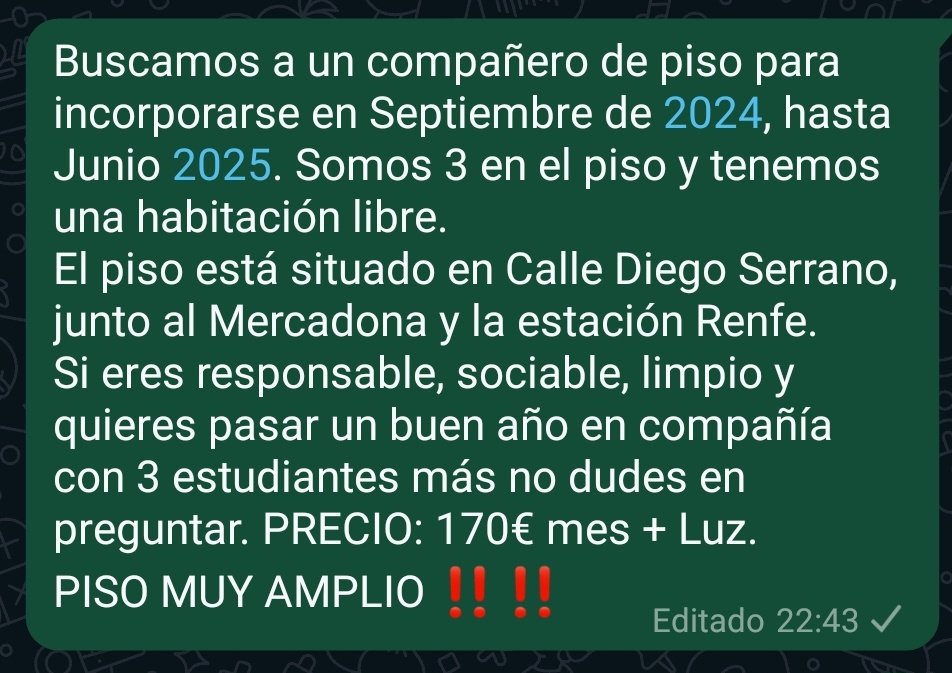 Buscamos compañero/a de piso para el curso 2024 - 2025. Piso en Ciudad Jardín, Córdoba #Ucopiso #Cordoba #Uco #CiudadJardin