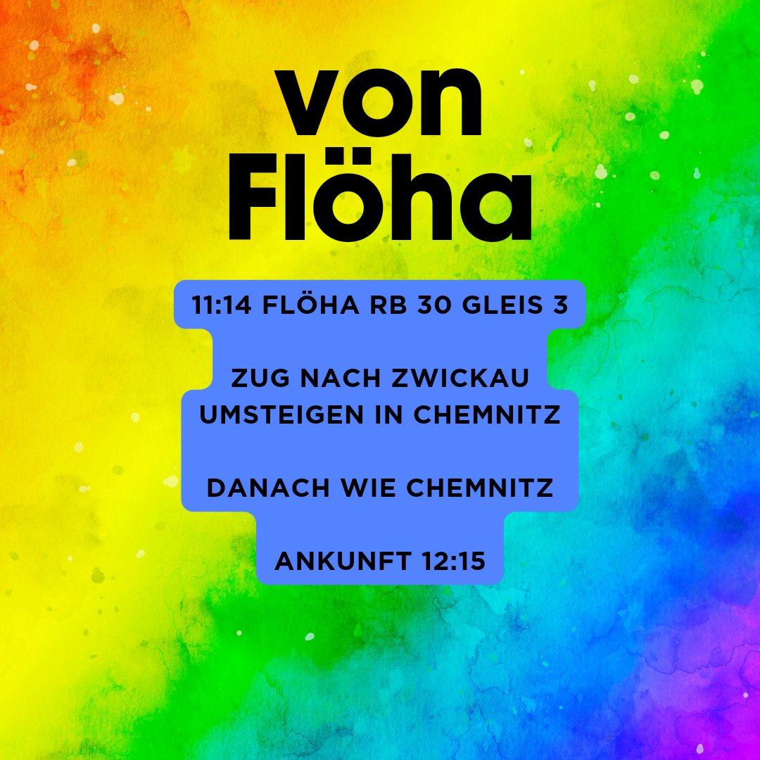CSD_Frankenberg's tweet image. Hinweis zur Anreise am 23.06. zum CSD Frankenberg
#csd #csdfrankenberg2024 #csdfrankenberg #csdsachsen #lgbtqipaplus #queer