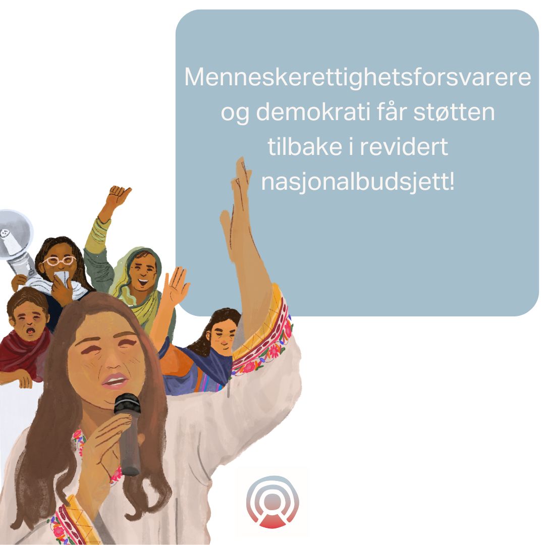 nhrf_hrd's tweet photo. Menneskerettighetsforsvarere og demokrati får støtten tilbake. Godt jobba av @SVparti i budsjettforlik med regjeringen som sikrer at menneskerettighetsstøtten fra Norge opprettholdes i revidert nasjonalbudsjett! Dette er 60 millioner som vil bety mye for mange! https://t.co/V0qVbwb729