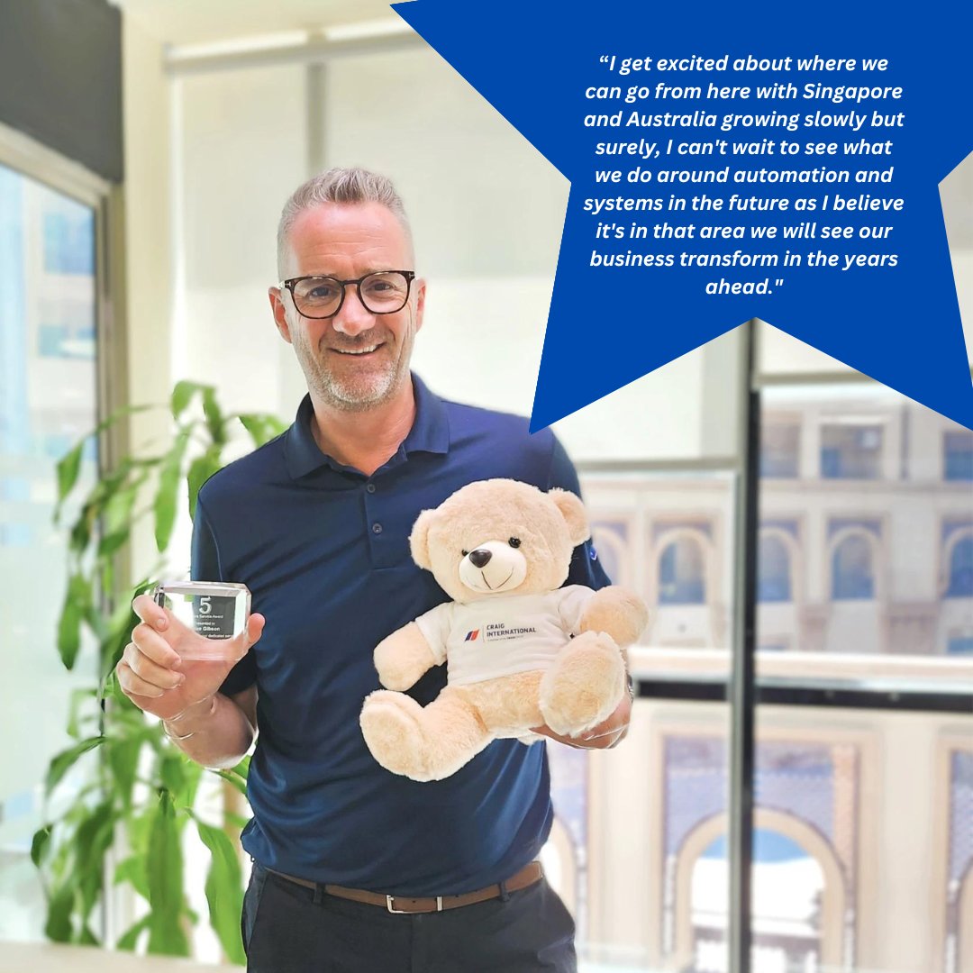 Craig_Int's tweet image. Excited to share that several members of our Dubai team have achieved a Five Year Long Service Award. 

Steve Gibson, regional director for The Middle East, Bijili Kiran, team leader, Camille Buenaluz, senior buyer and Cecille Cabral, in our accounts team, all received awards.