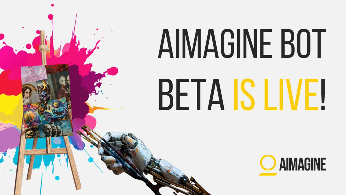 The User Generated Content Bot beta is live 🤖
 
Aimagine’s UGC Bot is our first AI product for experienced and beginner creatives. Talk to it in multiple languages, generate beautiful images, and mint your creations on the <a href="/arbitrum/">Arbitrum</a> chain.

Let’s get creative with text to