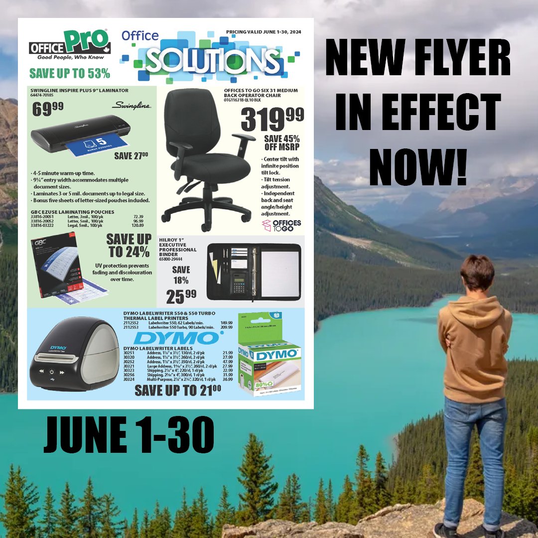 NHOfficepro's tweet photo. June Deals Continue...! Check out our new full-month flyer. CLICK to check out June's savings. https://t.co/8s9GxpuSkB… #wilmottownship #newhamburgontario #dymo https://t.co/m8WWSU0ySB