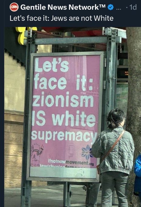 If Not Now and JVP are copying jewbelong&rsquo;s poster branding. Which is very on brand for them. https://t