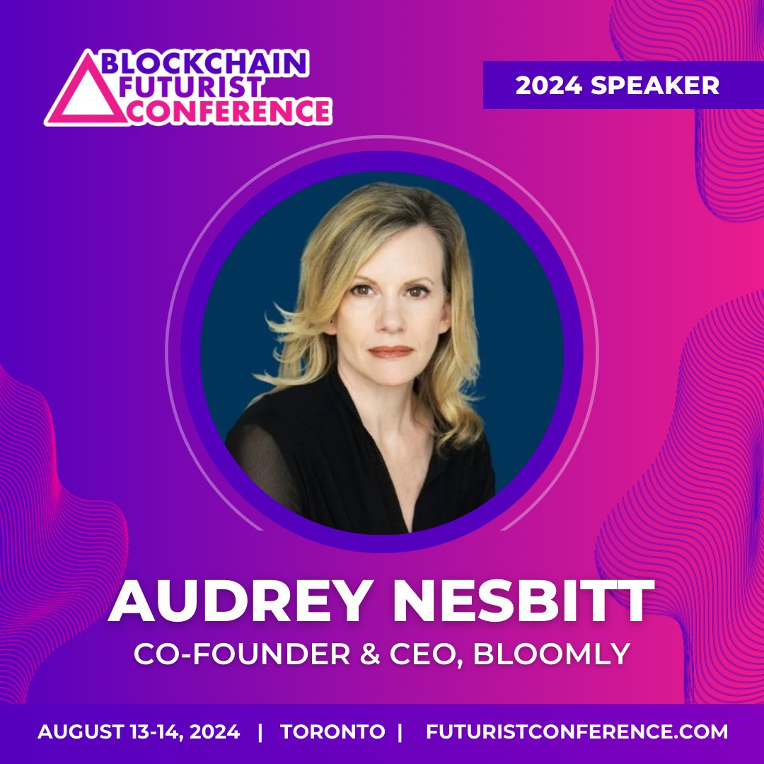 📢 Speaker Announcement 📢

Audrey Nesbitt <a href="/AudreyNesbitt11/">Altcoin Audrey</a> of <a href="/Bloomly_xyz/">Bloomly</a> and @spirit_BC_ is an official speaker at Blockchain Futurist Conference - Canada's Largest Web3 Event 🎉

🏟 On stage at #Futurist24
🗓️ August 13-14, 2024
📍 Toronto, Canada
🎟️ Tickets: