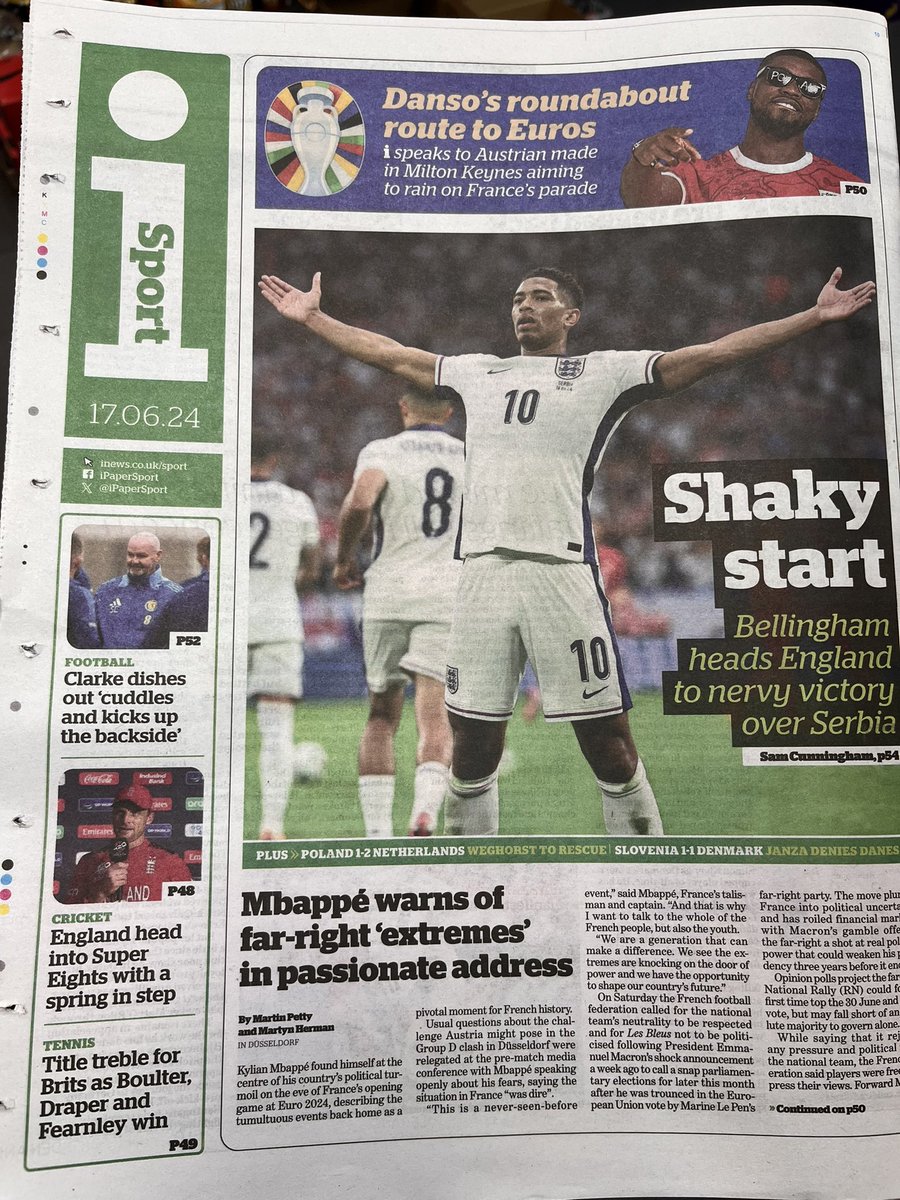 LibraQueenSNO's tweet photo. @KevinDanso98 @iPaperSport A great story written by the talented @Kat_Lucas_ ! MK boy now on the big stage at the #EURo2024 @KevinDanso98 https://t.co/9CpyRReyZW