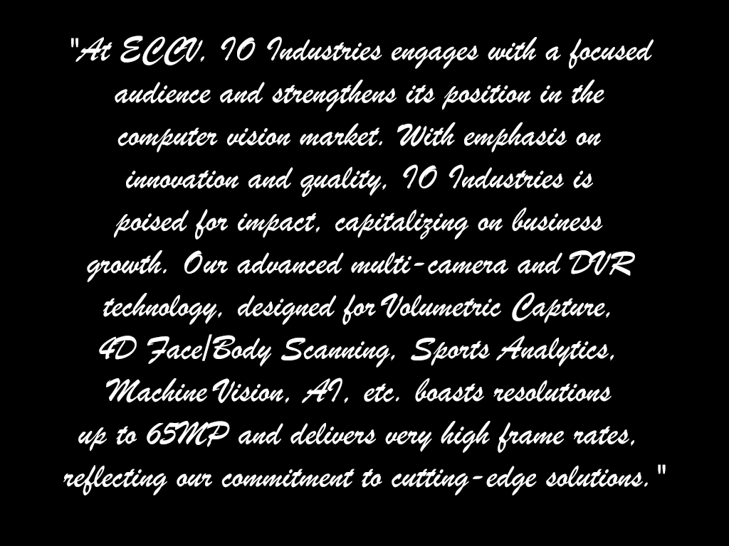 Meet our #ECCV2024 exhibitor <a href="/IOINDUSTRIES/">IO INDUSTRIES</a>!

ioindustries.com