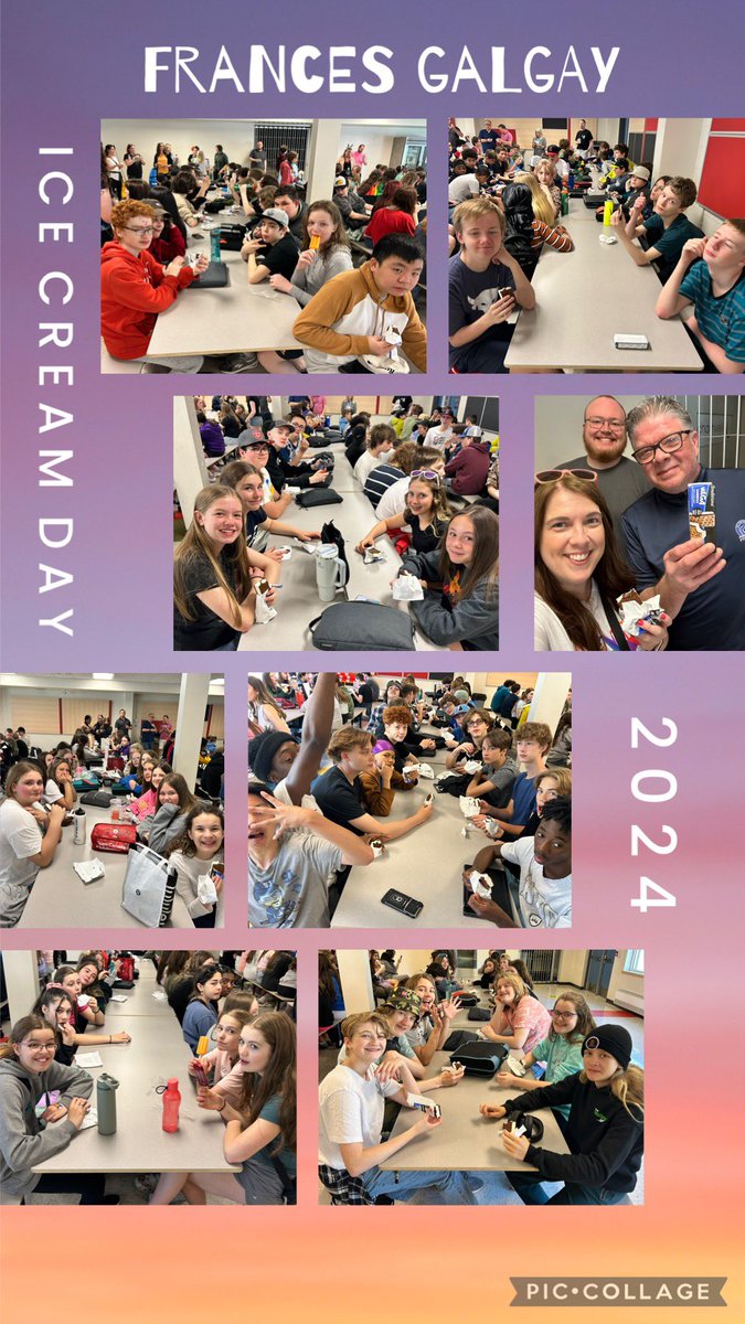 One of my favorite days at SPJH! It’s our Annual Frances Galgay Ice Cream day! We encourage you all to take a moment &amp; find joy in the simple pleasures today! If that means ice cream, take a pic &amp; share with us! We’d love to see it! 
<a href="/SPJHPythons/">SPJH</a> <a href="/SPJH_PE/">Richard Christopher SPJH_PE</a> <a href="/ODHigh/">O'Donel High</a> <a href="/NewtownElem/">Newtown Elementary</a> 🍦