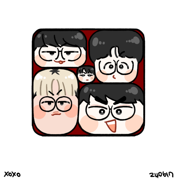 xoxo_99123's tweet photo. 🐥🐯🐈‍⬛🐶🐻

這周的T1也要Fighting啊!!!! https://t.co/w7H6suWGmo