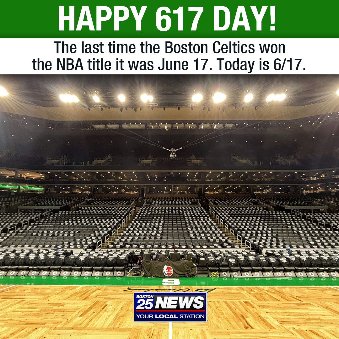 Could it be a sign from the basketball gods? Today is June 17, also known as 617 Day. The last time the Celtics won a championship was on June 17, 2008. ☘️🤞💚 boston25news.com/news/local/wha…