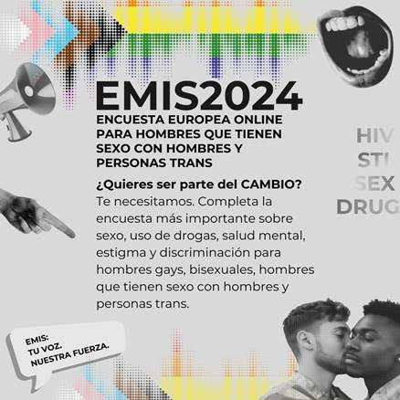 ÚLTIMOS DÍAS 🏳️‍🌈🏳️‍⚧️
📣 Encuesta Europea online para Hombres que tienen Sexo con Hombres, personas personas trans y no binaries 2024 (EMIS 2024)   
📷 La encuesta aborda temas sobre sexo, uso de drogas, salud mental, estigma y discriminación  Encuesta aquí  

maastrichtuniversity.eu.qualtrics.com/jfe/form/SV_1Z…
