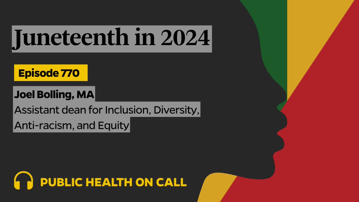 On today’s <a href="/publichealthpod/">Public Health On Call</a>, we reflect on the significance of Juneteenth, and recommit to healing and social justice work four years after its declaration as a federal holiday. 🎧
johnshopkinssph.libsyn.com/770-juneteenth…