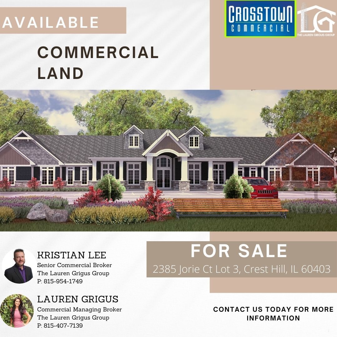 Commercial Land For Sale in Crest Hill 🌅🏢
Discover a prime opportunity to purchase land for your business!
✨Highlights✨
✔️1.36 Acres
✔️Marquee space provided on Caton Farm Rd.
✔️Interstate access nearby
✔️Cul-De-Sac