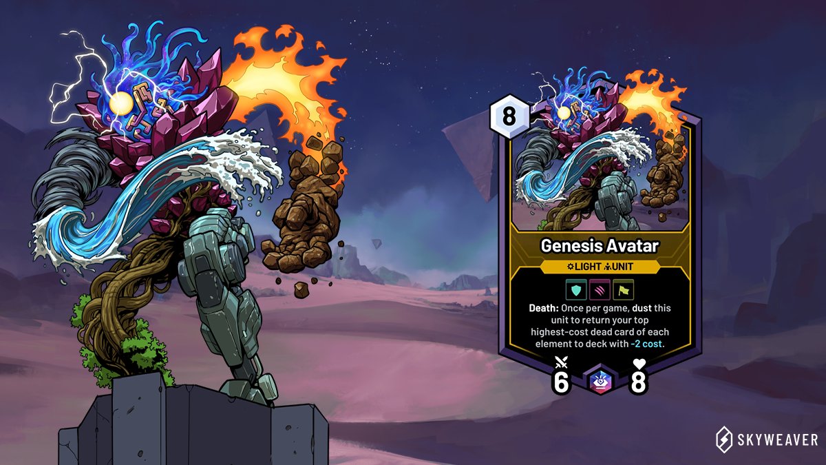 "The strength of one's body fades with time. The strength of one's spirit, however, only grows."

Check out all the details about Genesis Avatar 👉 go.skyweaver.net/GenesisAvatar