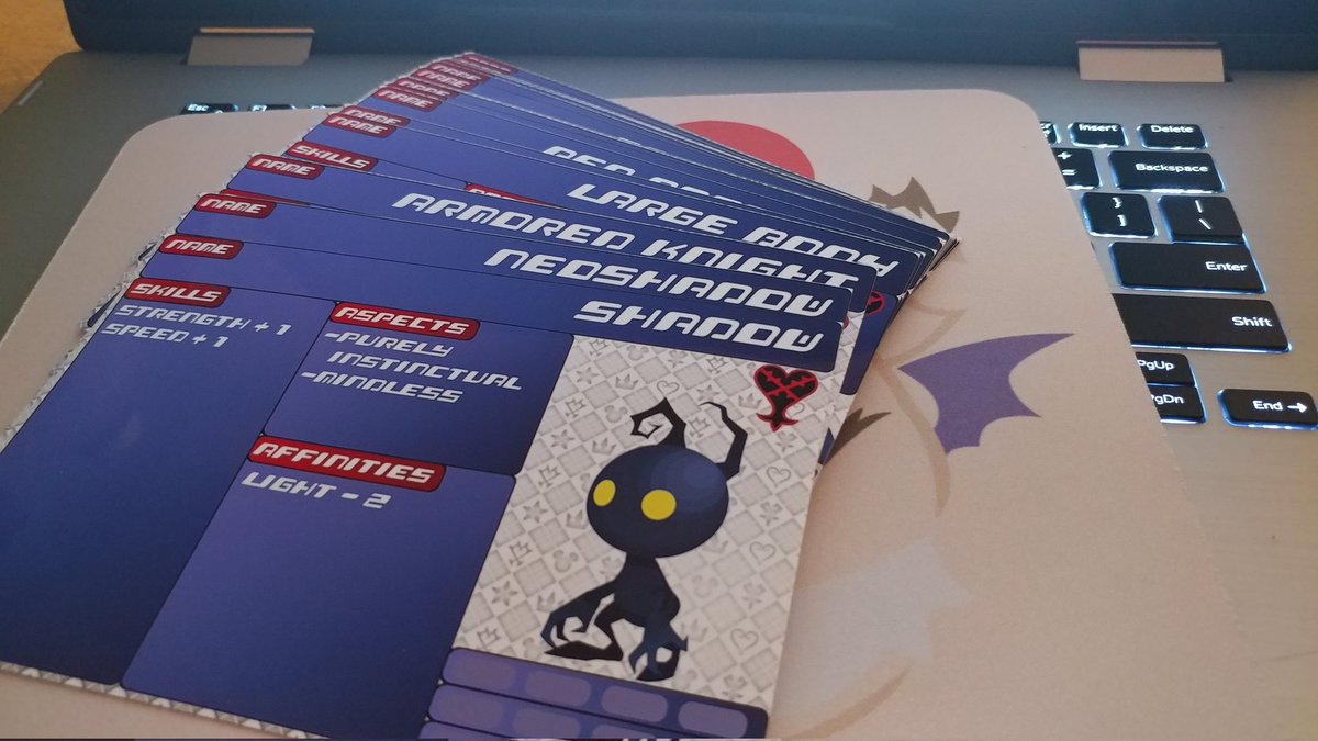 RemyAsaylea's tweet photo. I decided once that it'd be a fun time to run a Kingdom Hearts themed TTRPG in the FATE system. I went overboard on making props and I think we all had a blast! These days, I'd probably run it in Fabula Ultima, but it wasn't available then.
#KHonSteam #Contest https://t.co/jw3tzwdT9u