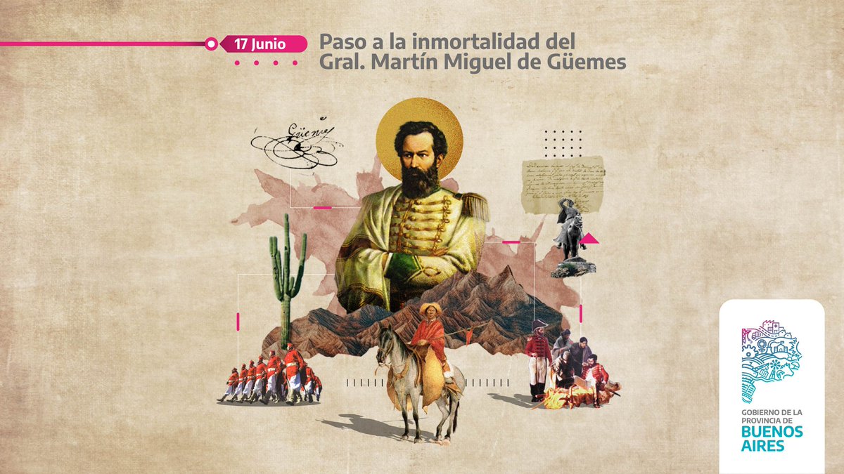Kicillofok's tweet photo. Así como Güemes defendió nuestra independencia, nosotros enfrentamos las adversidades actuales con la misma determinación, comprometidos con la construcción de una Patria con más igualdad y con la defensa de los derechos de nuestro pueblo.
  
#17deJunio 🇦🇷 https://t.co/haK0Gv0uZ5