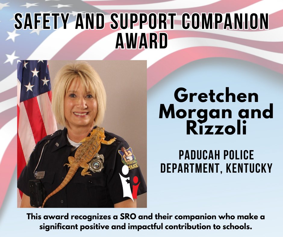 NASRO_Info's tweet image. Officer Morgan's principal said, "Adding Rizzoli to Officer Morgan's tools has encouraged students to face their fears of touching Rizzoli. By thinking outside the norm about support animals, Officer Morgan broke down barriers with some of her more challenging students."